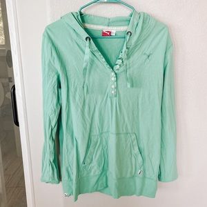 Puma Turquoise Hooded Top